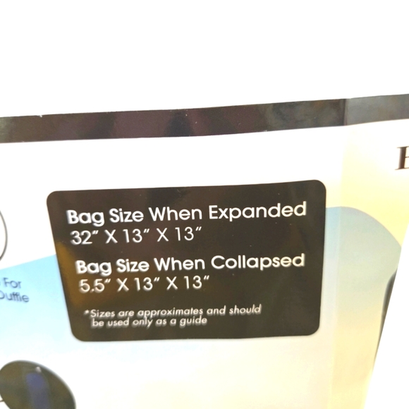 824H221 NWT Europa Ee 32" Collapsible Rolling Duffle Black - Picture 9 of 9